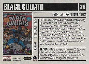 2012 Rittenhouse Marvel Bronze Age #36 Black Goliath #1 Back