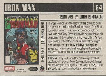 2012 Rittenhouse Marvel Bronze Age #54 Iron Man #128 Back