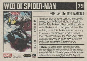 2012 Rittenhouse Marvel Bronze Age #79 Web of Spider-Man #1 Back