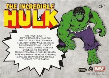2012 Rittenhouse Marvel Bronze Age - Classic Heroes #CH4 The Incredible Hulk Back