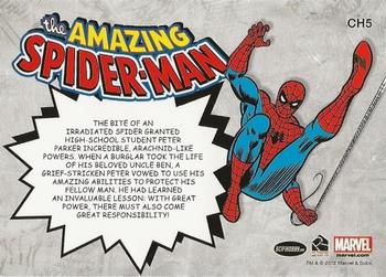 2012 Rittenhouse Marvel Bronze Age - Classic Heroes #CH5 Spider-Man Back