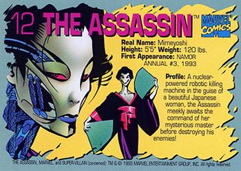 1993 Marvel Comics Annuals #12 The Assassin Back