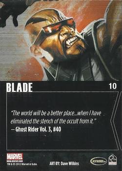2012 Rittenhouse Marvel Greatest Heroes #10 Blade Back
