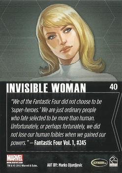 2012 Rittenhouse Marvel Greatest Heroes #40 Invisible Woman Back