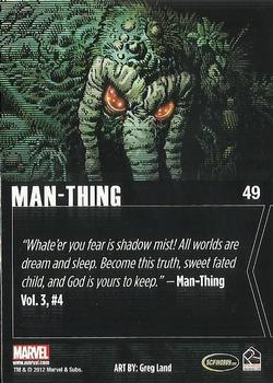 2012 Rittenhouse Marvel Greatest Heroes #49 Man-Thing Back