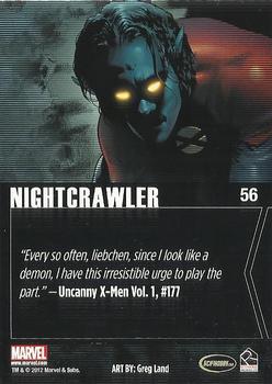 2012 Rittenhouse Marvel Greatest Heroes #56 Nightcrawler Back