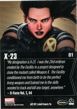 2012 Rittenhouse Marvel Greatest Heroes #81 X-23 Back