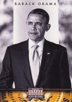 2012 Panini Americana Heroes & Legends #44 Barack Obama Front