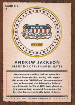 2012 Panini Americana Heroes & Legends #7 Andrew Jackson Back