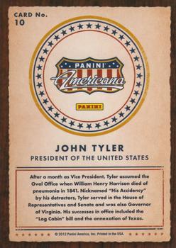 2012 Panini Americana Heroes & Legends #10 John Tyler Back