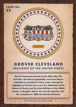 2012 Panini Americana Heroes & Legends #22 Grover Cleveland Back