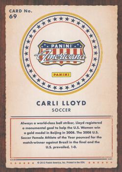 2012 Panini Americana Heroes & Legends #69 Carli Lloyd Back