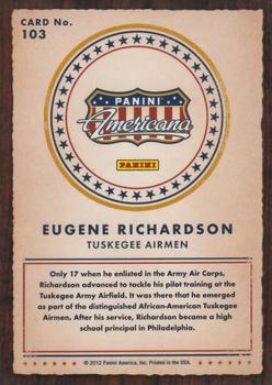 2012 Panini Americana Heroes & Legends #103 Eugene Richardson Back
