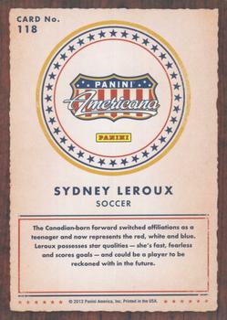 2012 Panini Americana Heroes & Legends #118 Sydney Leroux Back