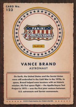 2012 Panini Americana Heroes & Legends #123 Vance Brand Back