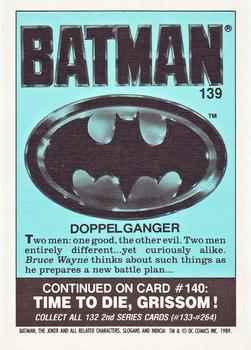 1989 Topps Batman - Collector's Edition (Tiffany) #139 Doppelganger Back