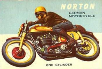 1953-55 Topps World on Wheels (R714-24) #7 Norton German Motorcycle Front