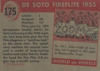 1953-55 Topps World on Wheels (R714-24) #175 1955 DeSoto Fireflyte Back