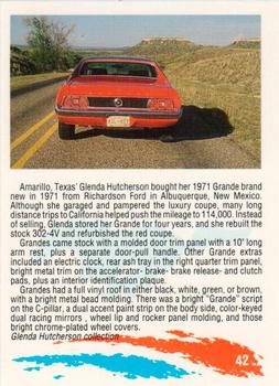1992 Performance Years Mustang Cards #42 '71 Grande Back