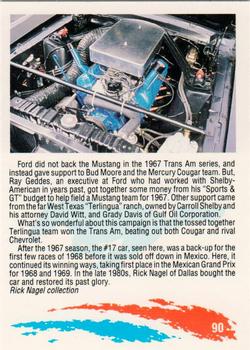 1992 Performance Years Mustang Cards #90 '67 Trans Am Back