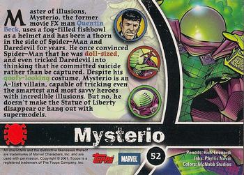 2001 Topps Marvel Legends #52 Mysterio Back