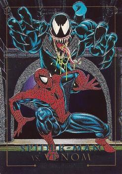1992 SkyBox Marvel Masterpieces - Battle Spectra #4-D Spider-man vs Venom Front