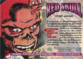 1993 SkyBox Marvel Masterpieces #79 Red Skull Back