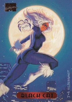 1994 Fleer Marvel Masterpieces Hildebrandt Brothers #6 Black Cat Front