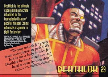 1994 Fleer Marvel Masterpieces Hildebrandt Brothers #29 Deathlok Back