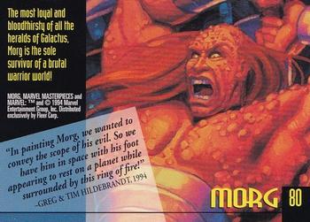 1994 Fleer Marvel Masterpieces Hildebrandt Brothers #80 Morg Back