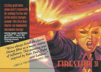 1994 Fleer Marvel Masterpieces Hildebrandt Brothers - Gold Foil Signature #38 Firestar Back