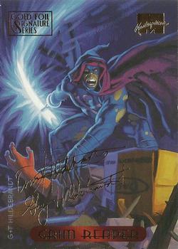 1994 Fleer Marvel Masterpieces Hildebrandt Brothers - Gold Foil Signature #46 Grim Reaper Front