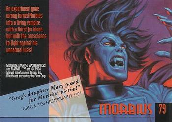 1994 Fleer Marvel Masterpieces Hildebrandt Brothers - Gold Foil Signature #79 Morbius Back
