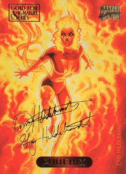 1994 Fleer Marvel Masterpieces Hildebrandt Brothers - Gold Foil Signature #89 Phoenix Front