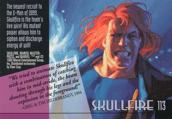 1994 Fleer Marvel Masterpieces Hildebrandt Brothers - Gold Foil Signature #113 Skullfire Back