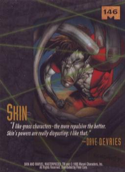1995 Fleer Marvel Masterpieces #146 Skin Back