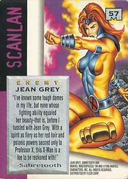 1995 Fleer Marvel Masterpieces #57 Jean Grey Back