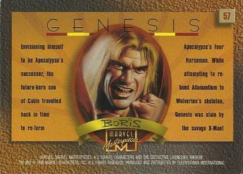 1996 Fleer/SkyBox Marvel Masterpieces #57 Genesis Back