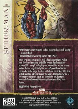 2008 Upper Deck Marvel Masterpieces Set 2 #80 Spider-Man Back