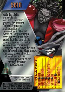 1995 Metal Marvel #118 Skin Back