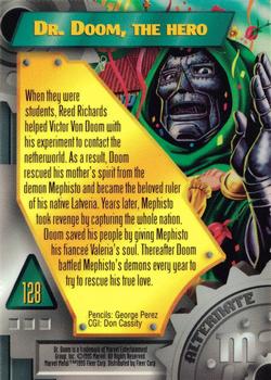 1995 Metal Marvel #128 Dr. Doom Back
