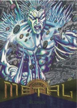 1995 Metal Marvel - Silver Flasher #96 Iceman Front