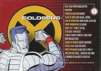 1996 Fleer/SkyBox Marvel Motion #3 Colossus Back