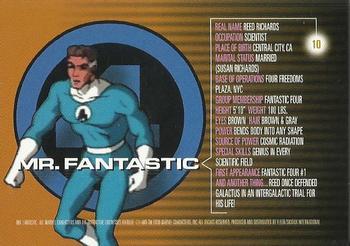 1996 Fleer/SkyBox Marvel Motion #10 Mr. Fantastic Back