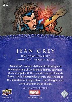 2012 Upper Deck Marvel Premier #23 Jean Grey Back