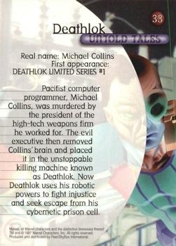1997 Fleer/SkyBox Marvel Premium QFX #33 Deathlok Back