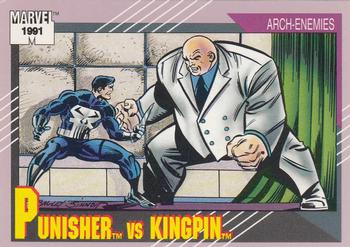 1991 Impel Marvel Universe II #102 Punisher vs. Kingpin Front