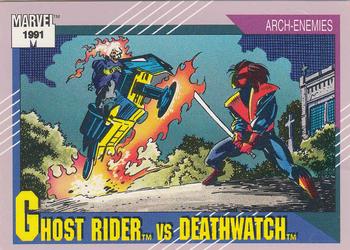 1991 Impel Marvel Universe II #109 Ghost Rider vs. Deathwatch Front