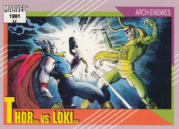 1991 Impel Marvel Universe II #120 Thor vs. Loki Front