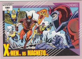 1991 Impel Marvel Universe II #125 X-Men vs. Magneto Front